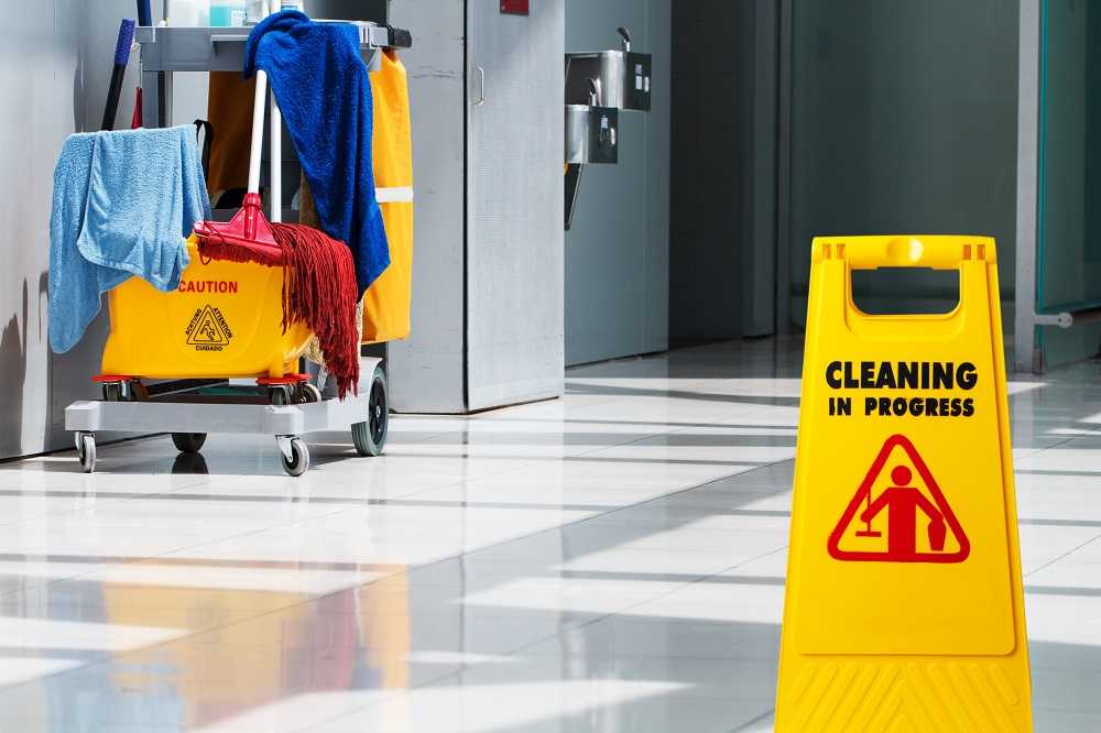 scheduled office cleanings